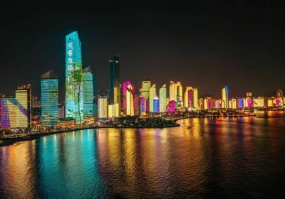 Qingdao Night View: Fushan Bay Light Show